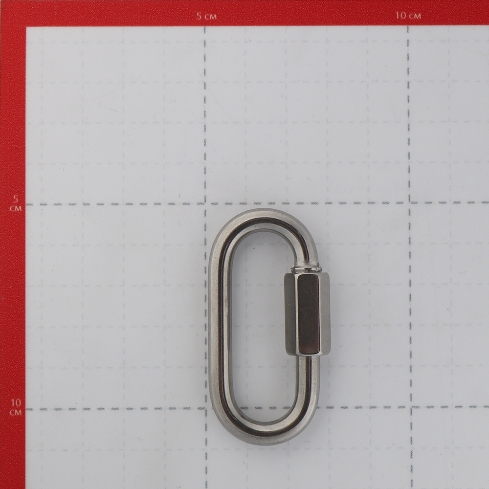 Screw carabiner with lock d6 mm stainless steel