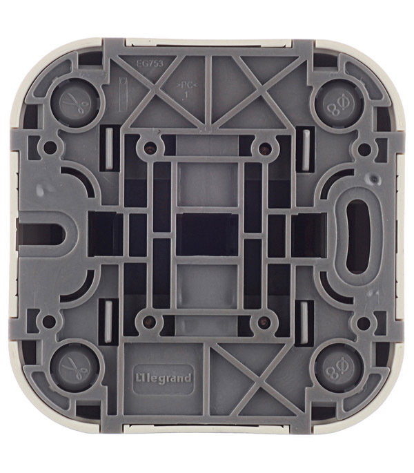 Legrand Quteo two-button surface-mount ivory switch (782232)