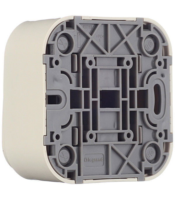 Legrand Quteo two-button surface-mount ivory switch (782232)