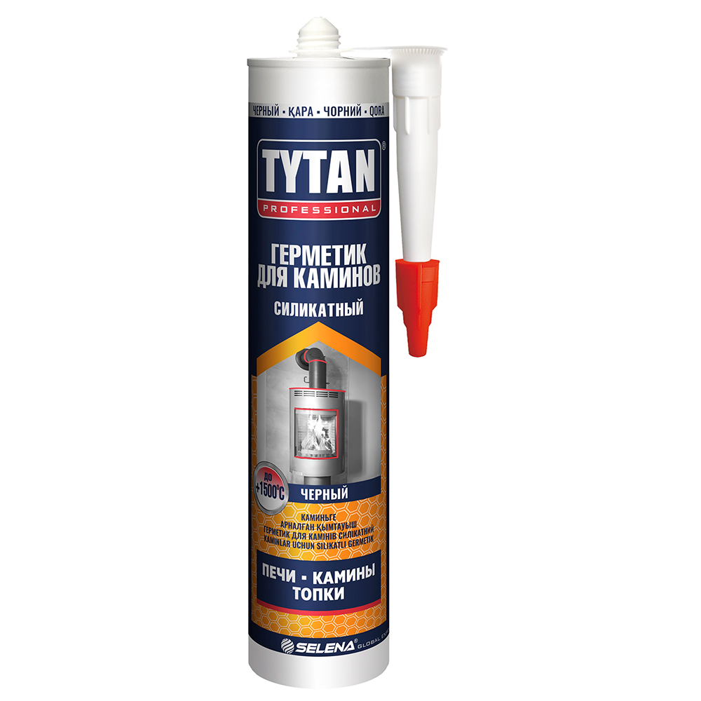 Tytan black silicate sealant for fireplaces 280 ml