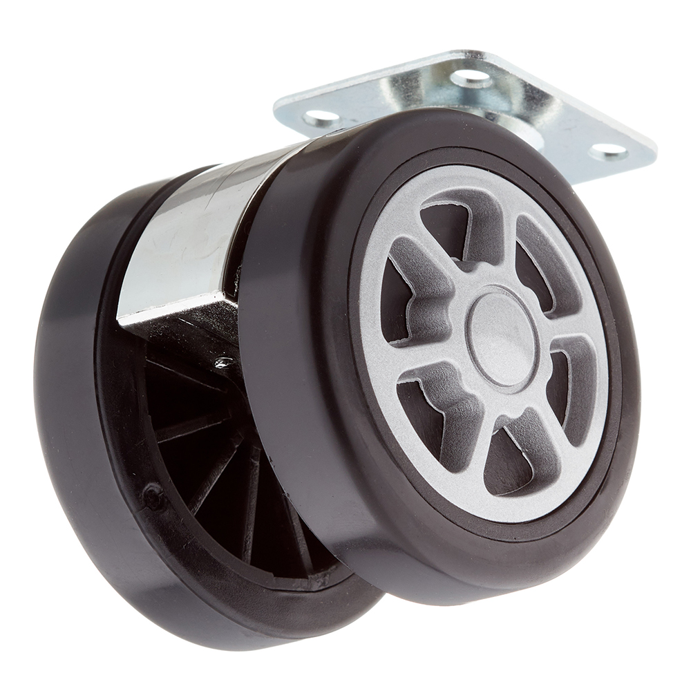 Double Roller on Plate d60 mm (Black)