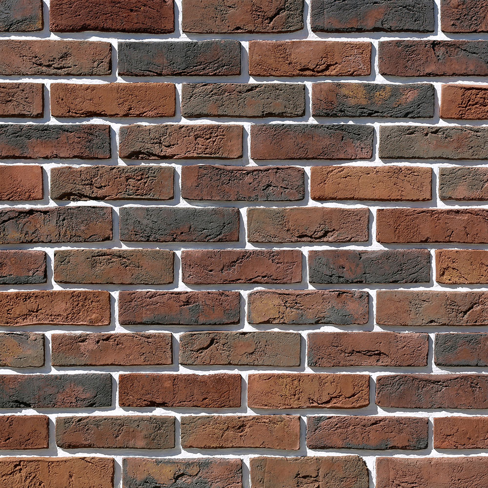 Artificial stone White Hills London Brick brown mahogany (60 pcs.=1.16 sq.m)