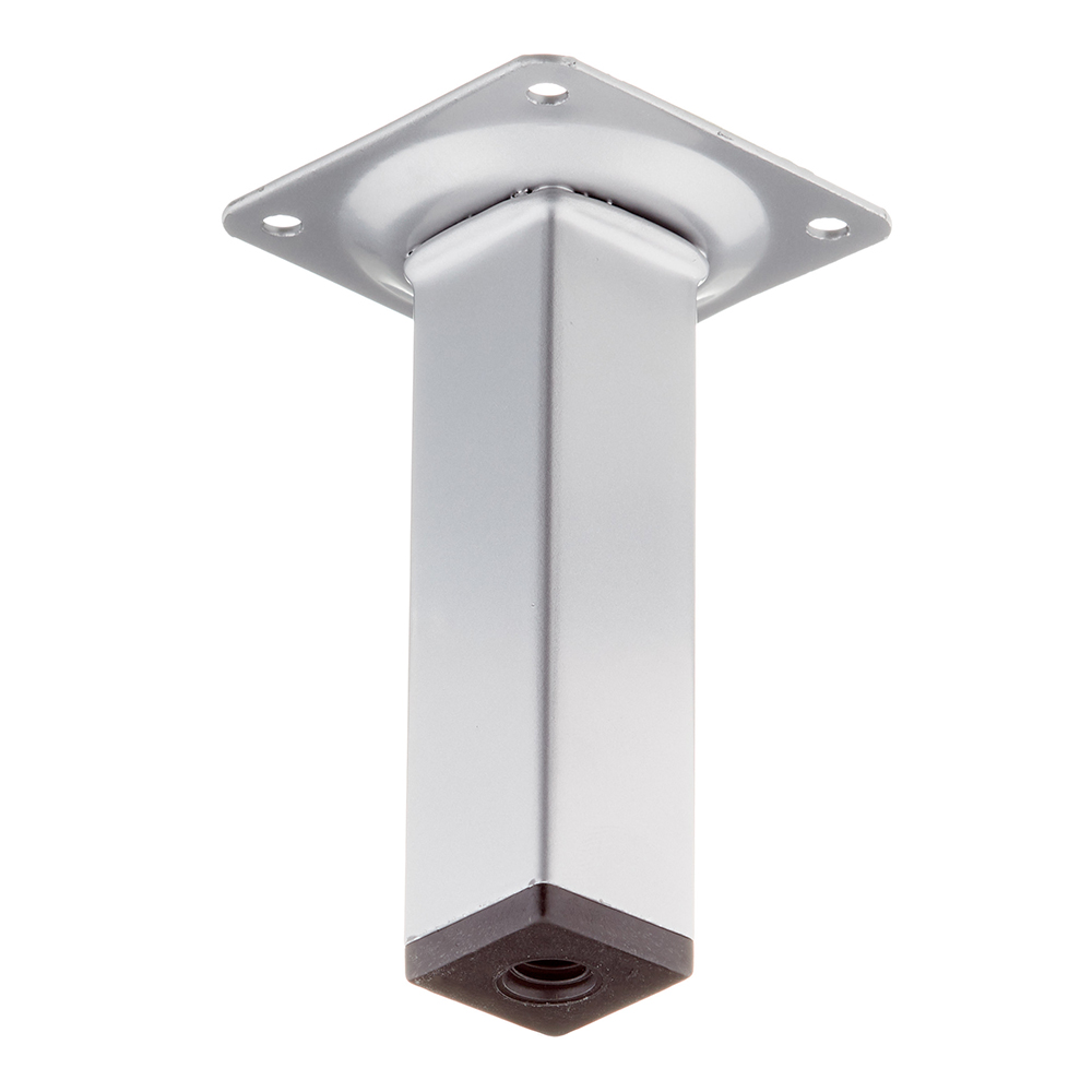 Steel furniture leg 25x25x100 mm gray (1 pc.)