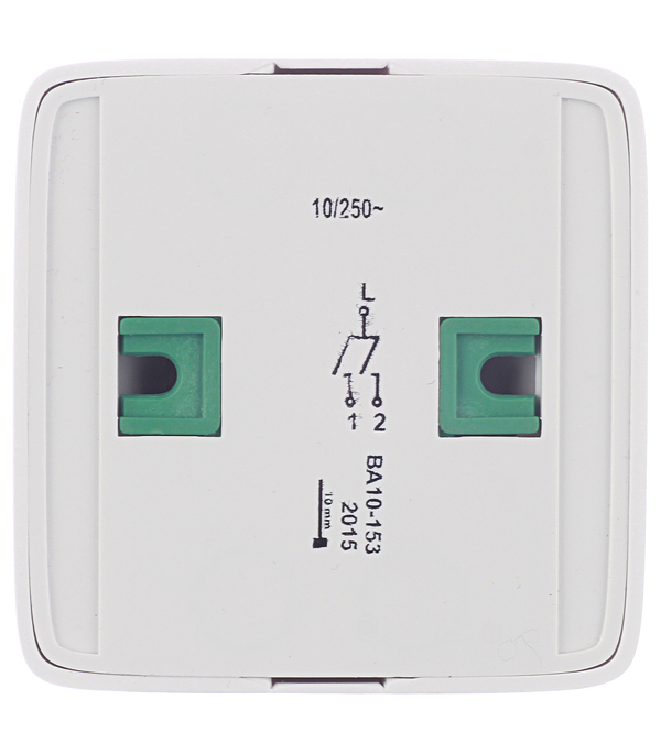 Выключатель Hegel Alfa двухклавишный накладной белый (ВА10-153)