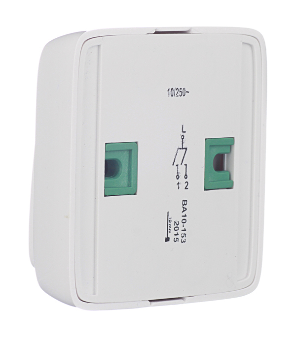 Выключатель Hegel Alfa двухклавишный накладной белый (ВА10-153)