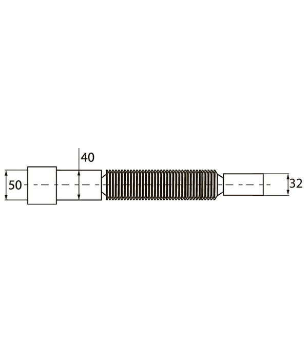 Гибкое соединение для сифона Wirquin d32х40/50 мм (30719207)