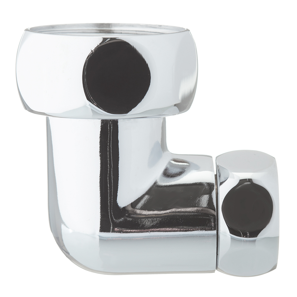 Elbow connector for towel dryer 1" internal thread x 1/2" internal thread chrome
