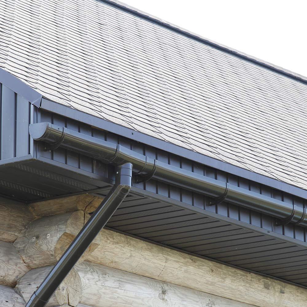 Docke Premium plastic downpipe d85 mm 1 m bitter chocolate RAL 8019