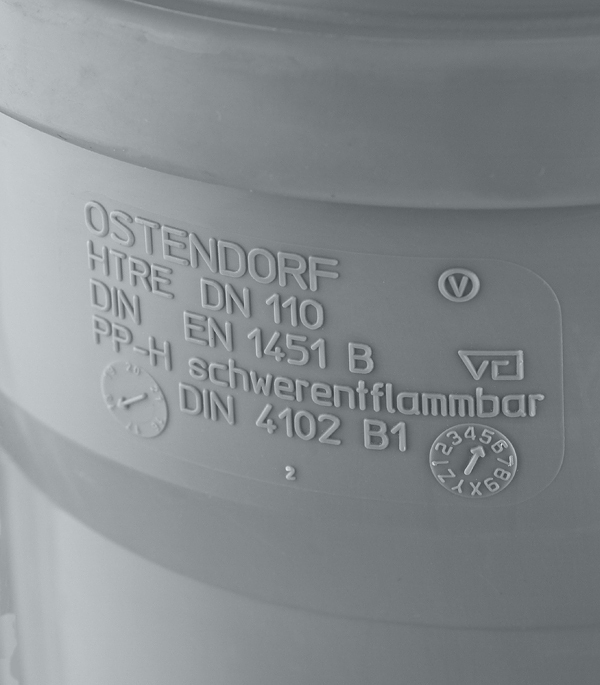 Ostendorf HTRЕ 110毫米塑料内排污检查三通 (115600)