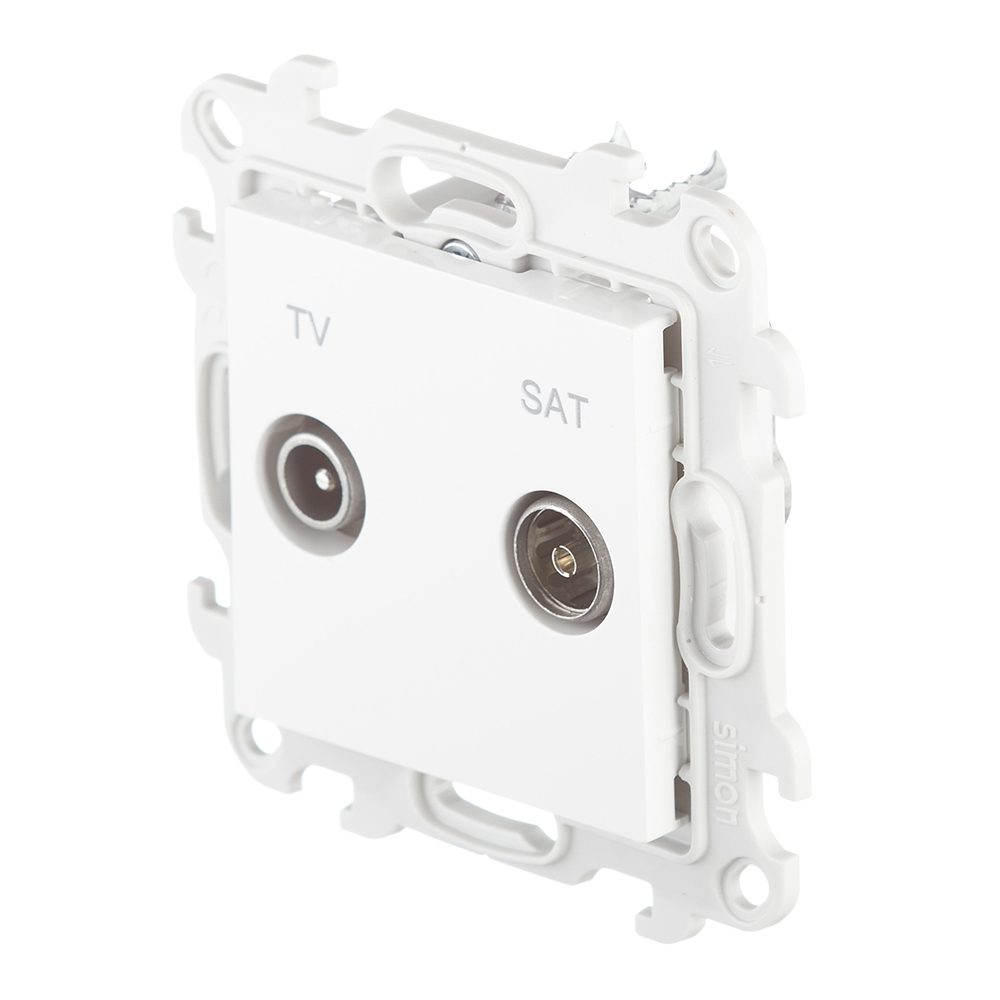 Розетка телевизионнная Simon 24 Harmonie встраиваемая белая TV/ SAT (2410487-030)
