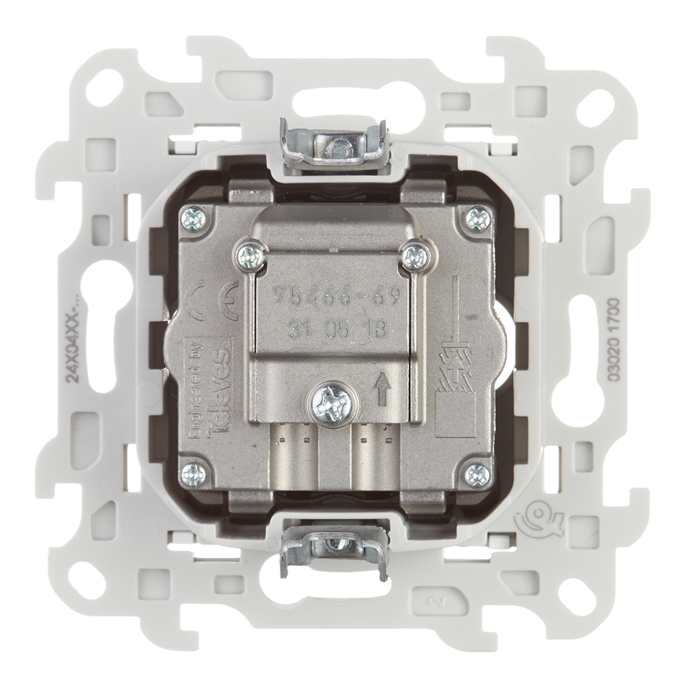 Розетка телевизионнная Simon 24 Harmonie встраиваемая белая TV/ SAT (2410487-030)