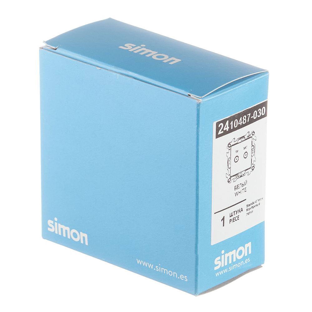 Розетка телевизионнная Simon 24 Harmonie встраиваемая белая TV/ SAT (2410487-030)