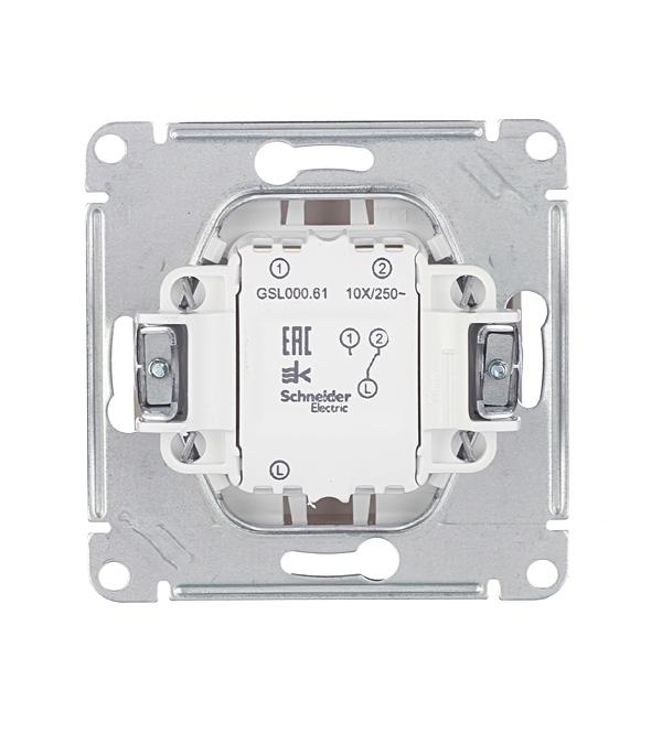 Переключатель Systeme Electric Glossa одноклавишный встраиваемый титан (GSL000461)