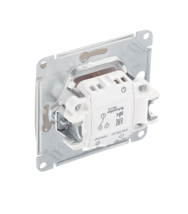 Переключатель Systeme Electric Glossa одноклавишный встраиваемый титан (GSL000461)