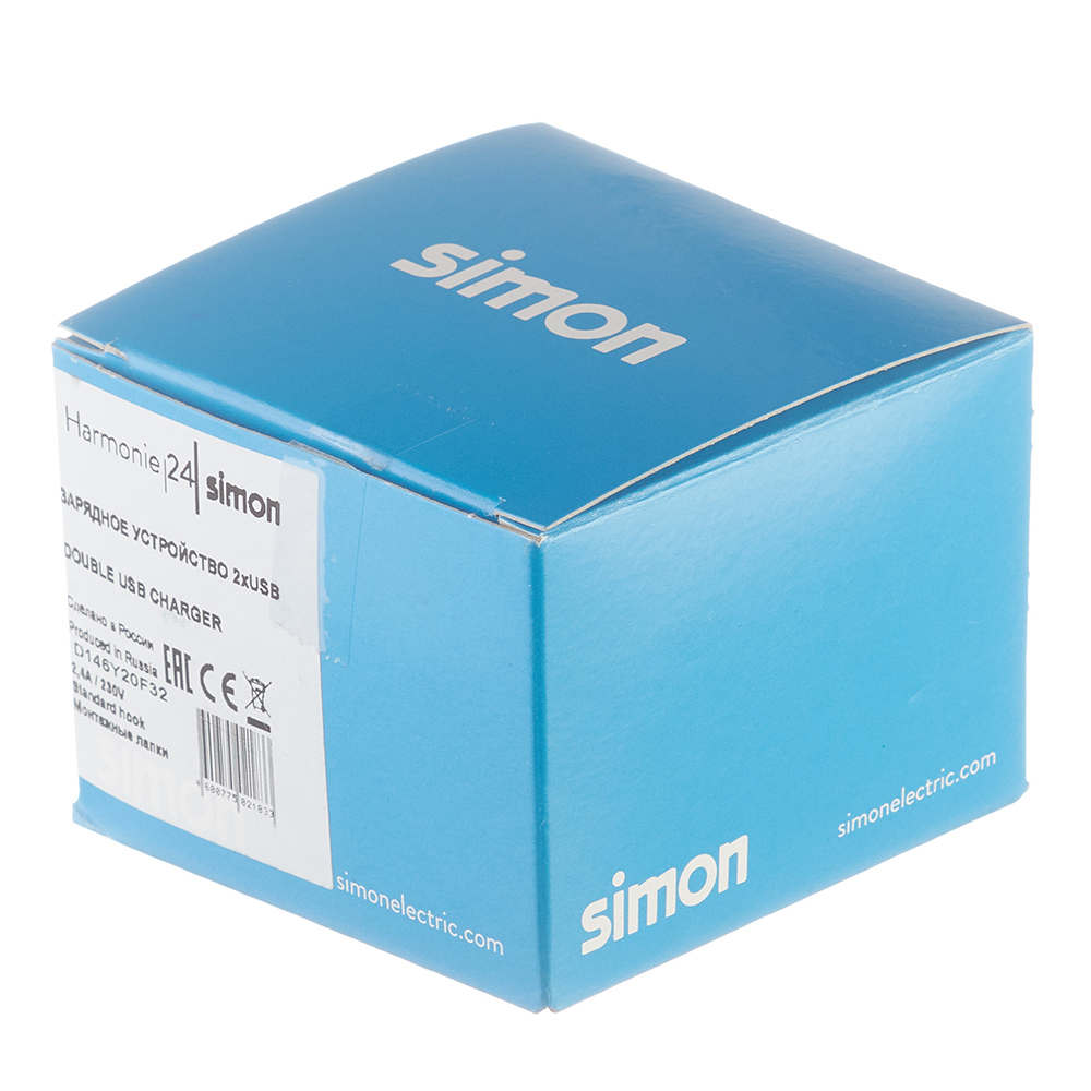 USB插座 Simon 24 Harmonie 嵌入式 白色 2xUSB-A (2411096-030)