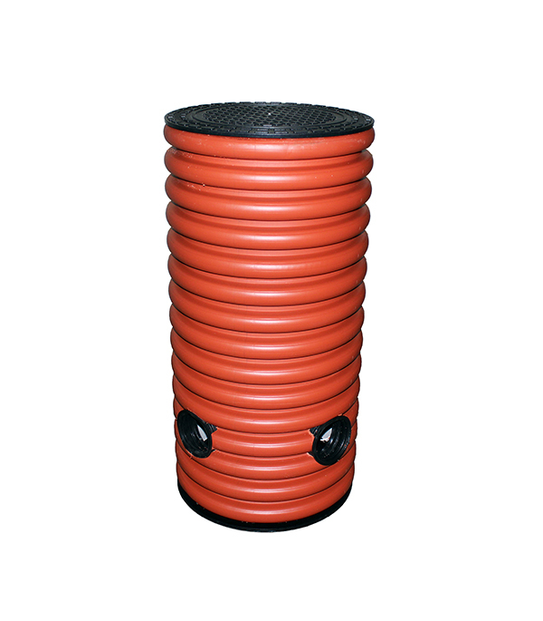 Inspection drainage well 500/435x1000 mm with three 110 mm outlets, with bottom and lid