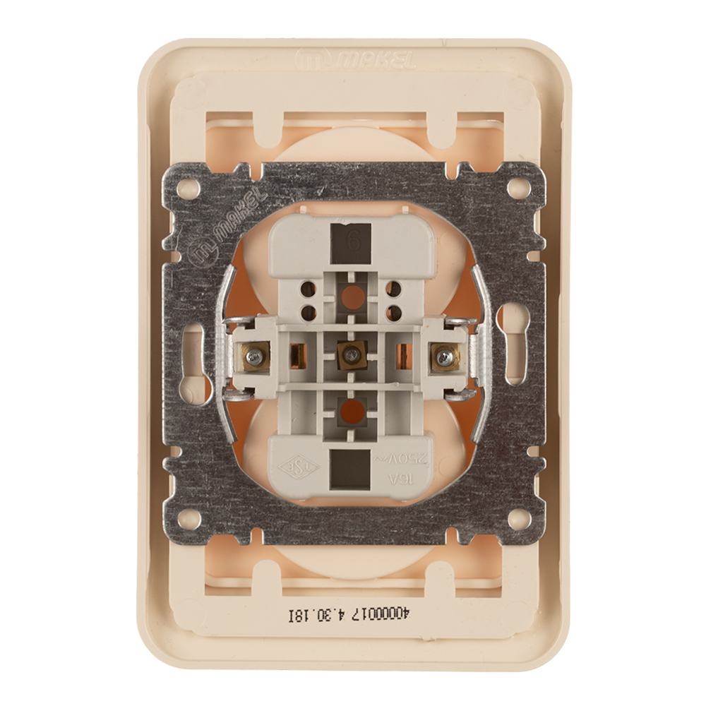 Розетка Makel Mimoza встраиваемая бежевая (25017)