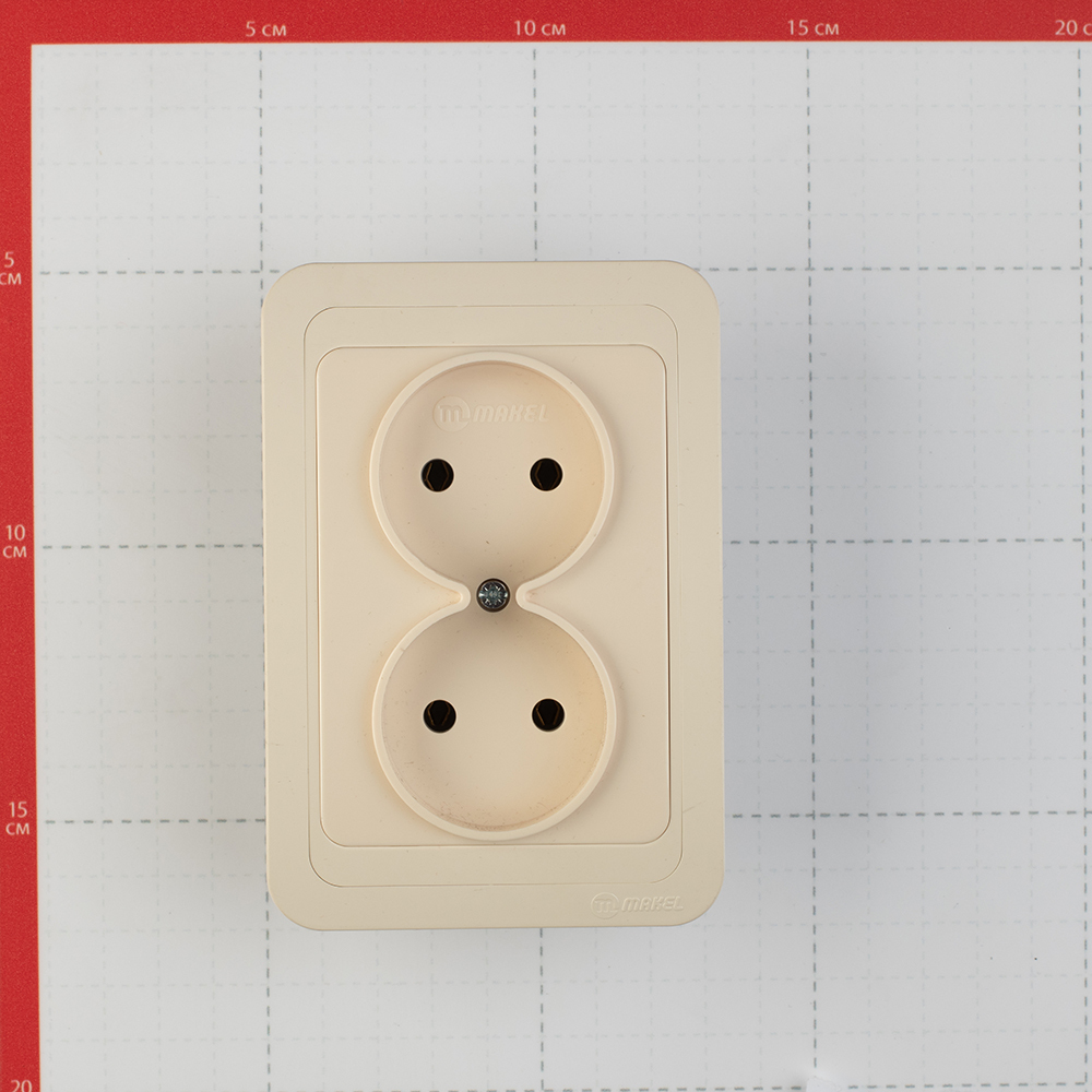 Розетка Makel Mimoza встраиваемая бежевая (25017)