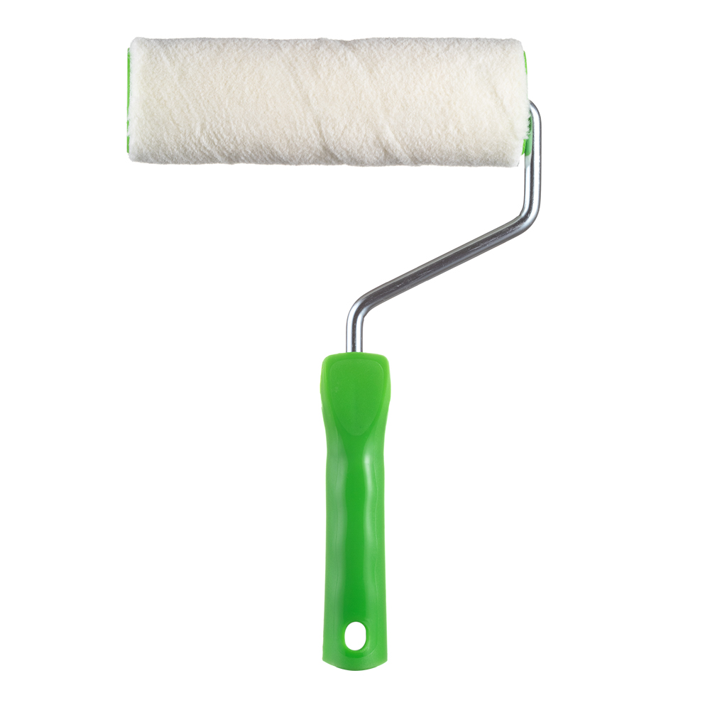 Velour roller, 180 mm, 8 mm rod, 50 mm diameter, 4 mm pile, for alkyd base, with Wenzo Siena handle