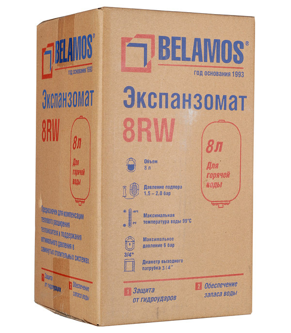 Бак расширительный Belamos 8 RW закрытого типа 6 бар 8 л