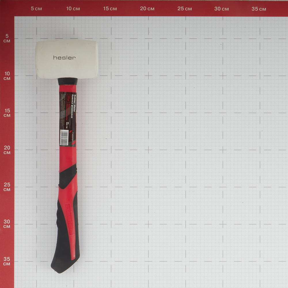Hesler rubber mallet, 225 g, fiberglass handle