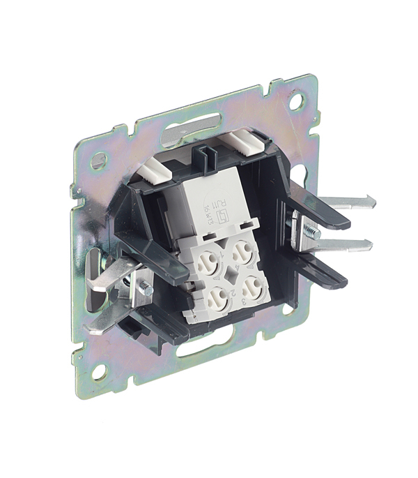 Розетка телефонная Legrand Valena встраиваемая алюминий RJ11 (694347)