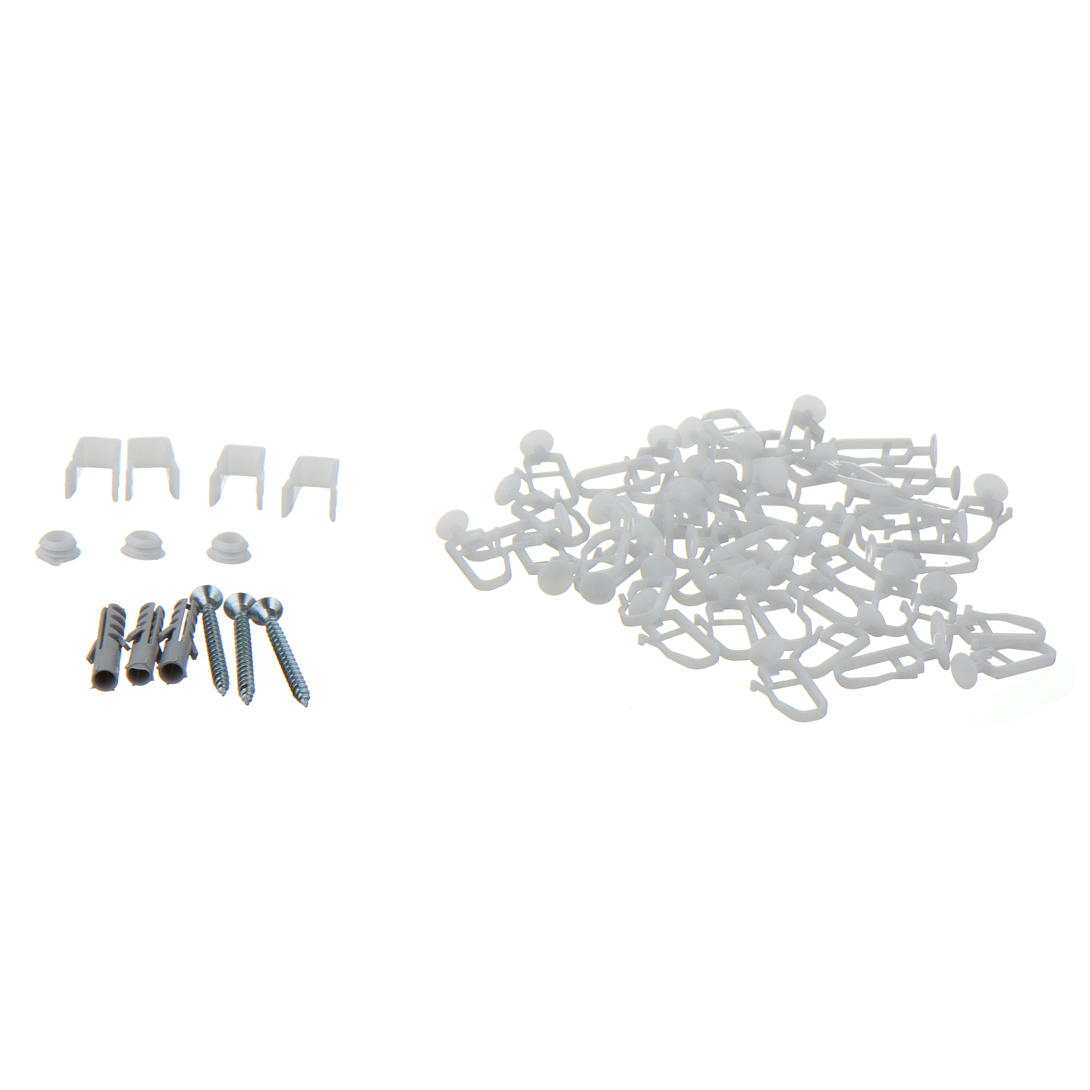 Plastic ceiling curtain rail double row 220 cm white