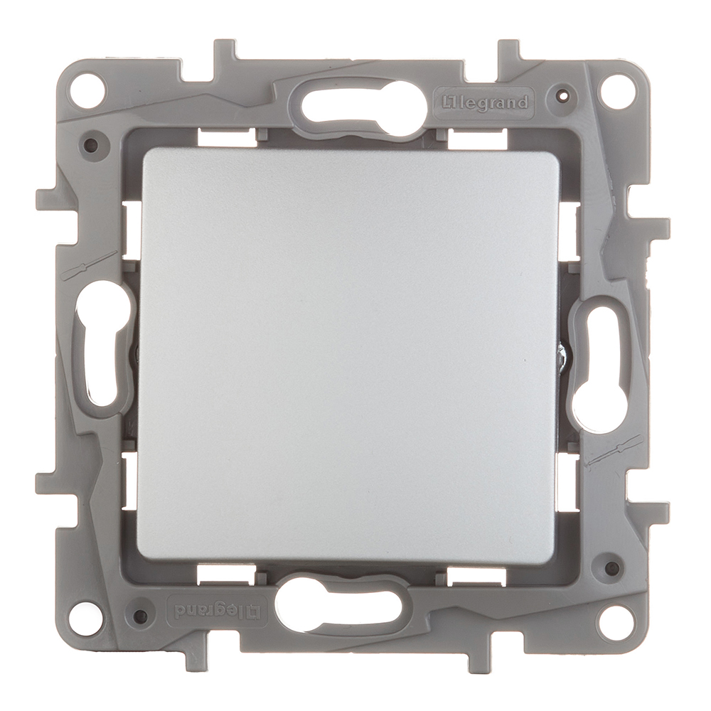 Legrand Etika 单键嵌入式开关 铝合金色 (672401)