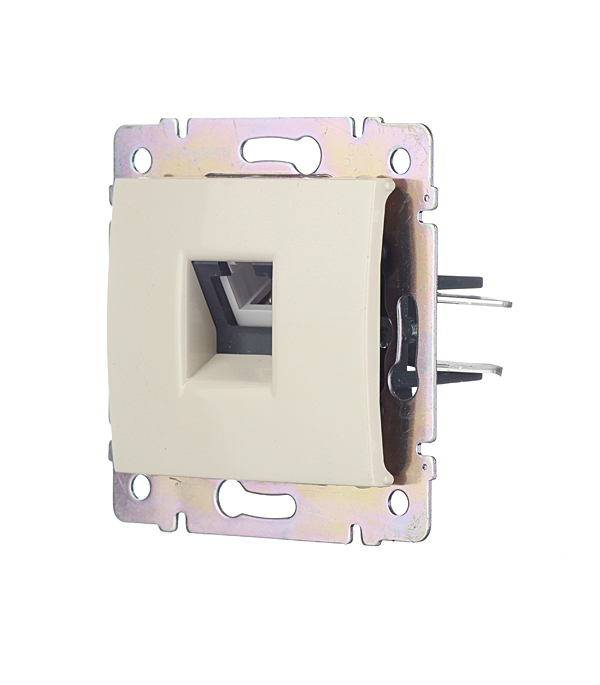 Розетка телефонная Legrand Valena встраиваемая слоновая кость RJ11 (695622)