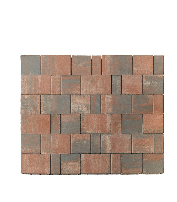 Плитка тротуарная разноразмерная Старый город Ландхаус 2.0 color mix Койот Braer (12,9 кв.м)