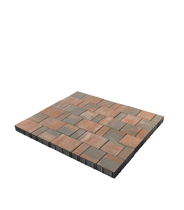 Плитка тротуарная разноразмерная Старый город Ландхаус 2.0 color mix Койот Braer (12,9 кв.м)