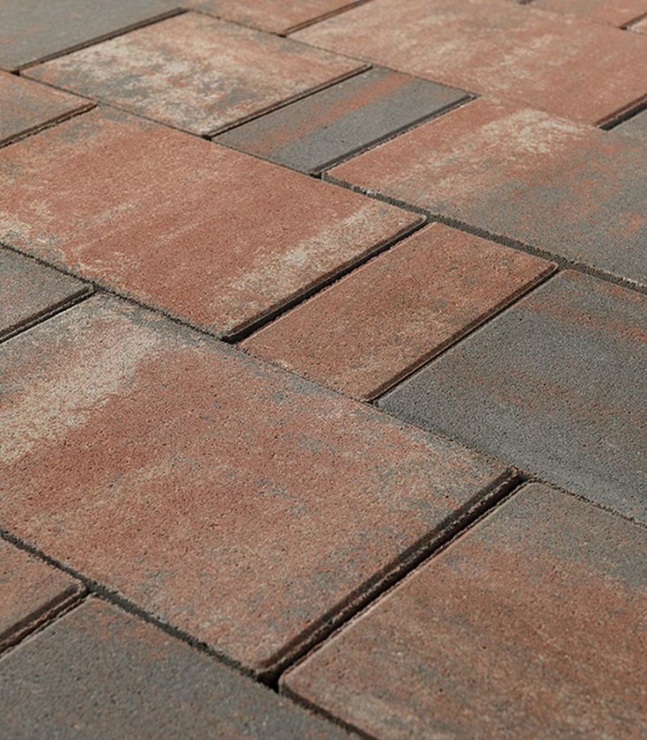 Плитка тротуарная разноразмерная Старый город Ландхаус 2.0 color mix Койот Braer (12,9 кв.м)