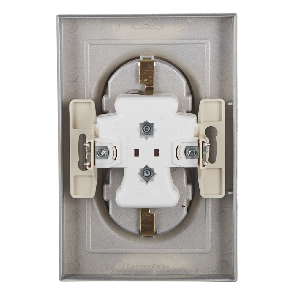Розетка Systeme Electric AtlasDesign встраиваемая алюминий (ATN000324)