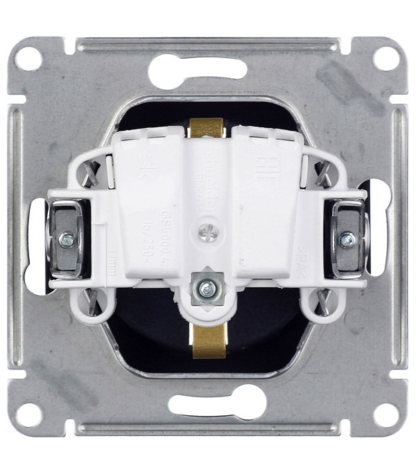 Розетка Systeme Electric Glossa встраиваемая антрацит (GSL000743)