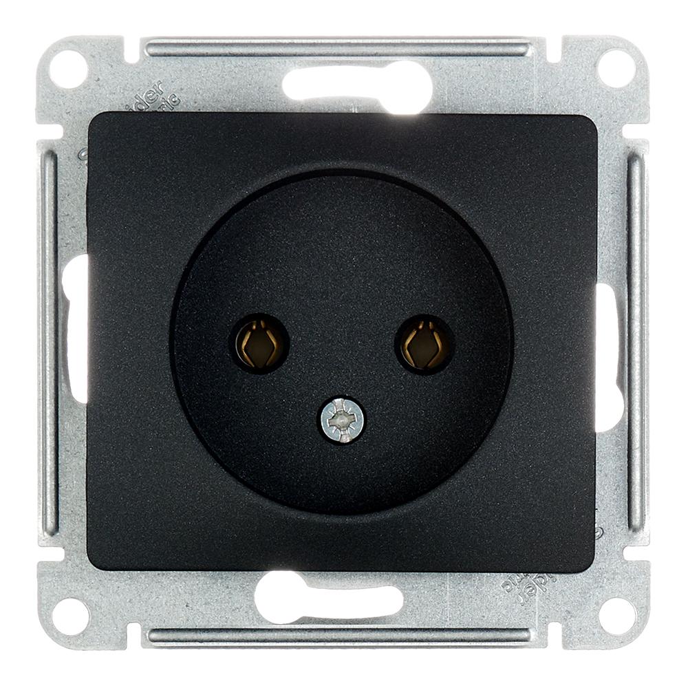 Розетка Systeme Electric Glossa встраиваемая антрацит (GSL000741)