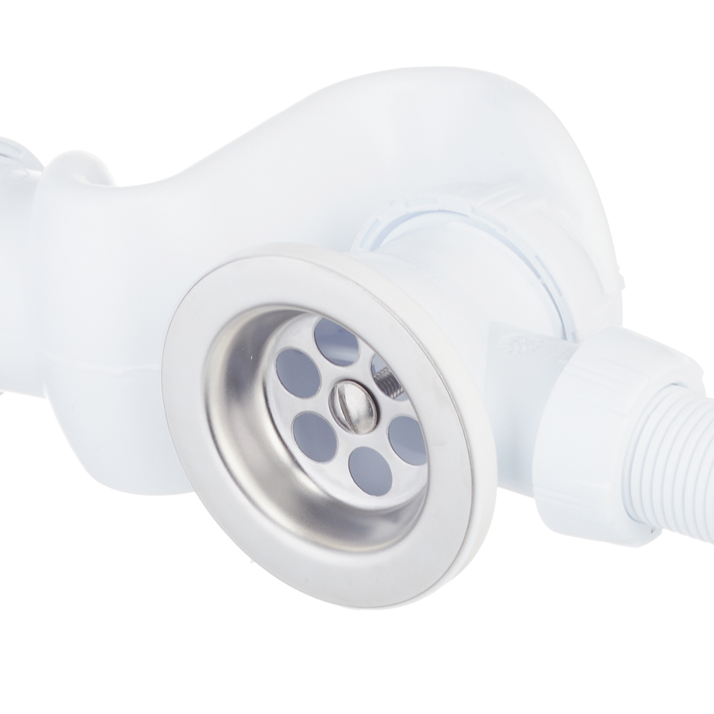 Сифон для ванны Wirquin Pro 1 1/2х40 мм с выпуском d70 мм с переливом с соединением 40/50 мм (30718060)