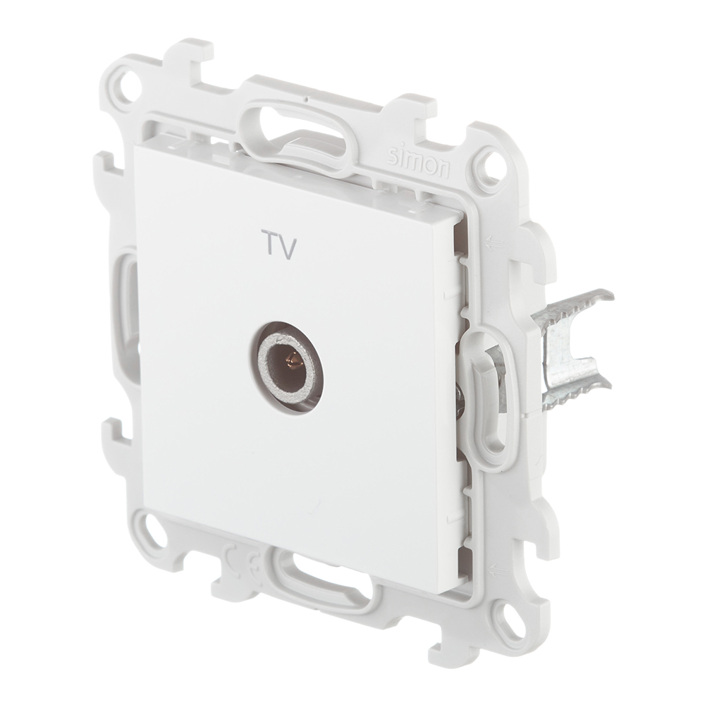 Розетка телевизионнная Simon 24 Harmonie встраиваемая белая (2450477-030)