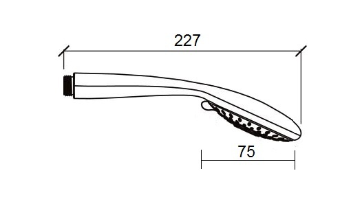 Лейка для душа Union d75 мм 3 режима без шланга пластик хром (MW022)