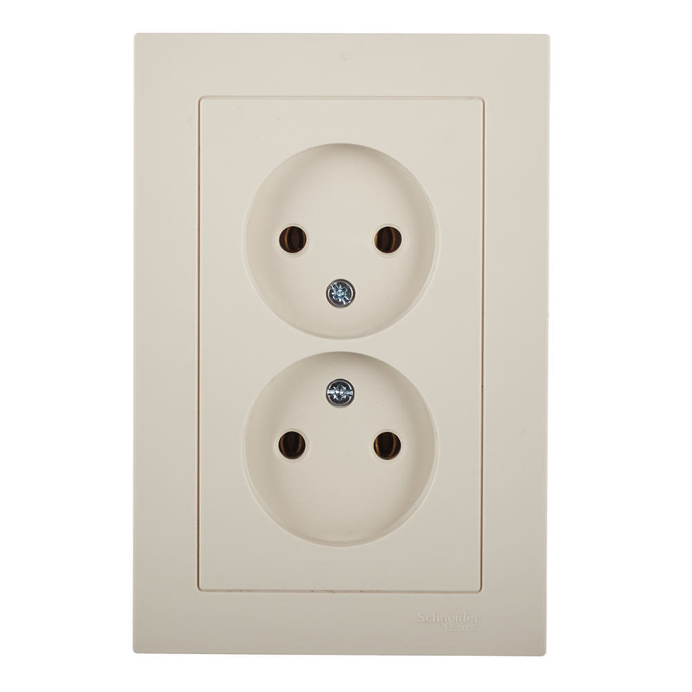 Розетка Systeme Electric AtlasDesign встраиваемая бежевая (ATN000220)