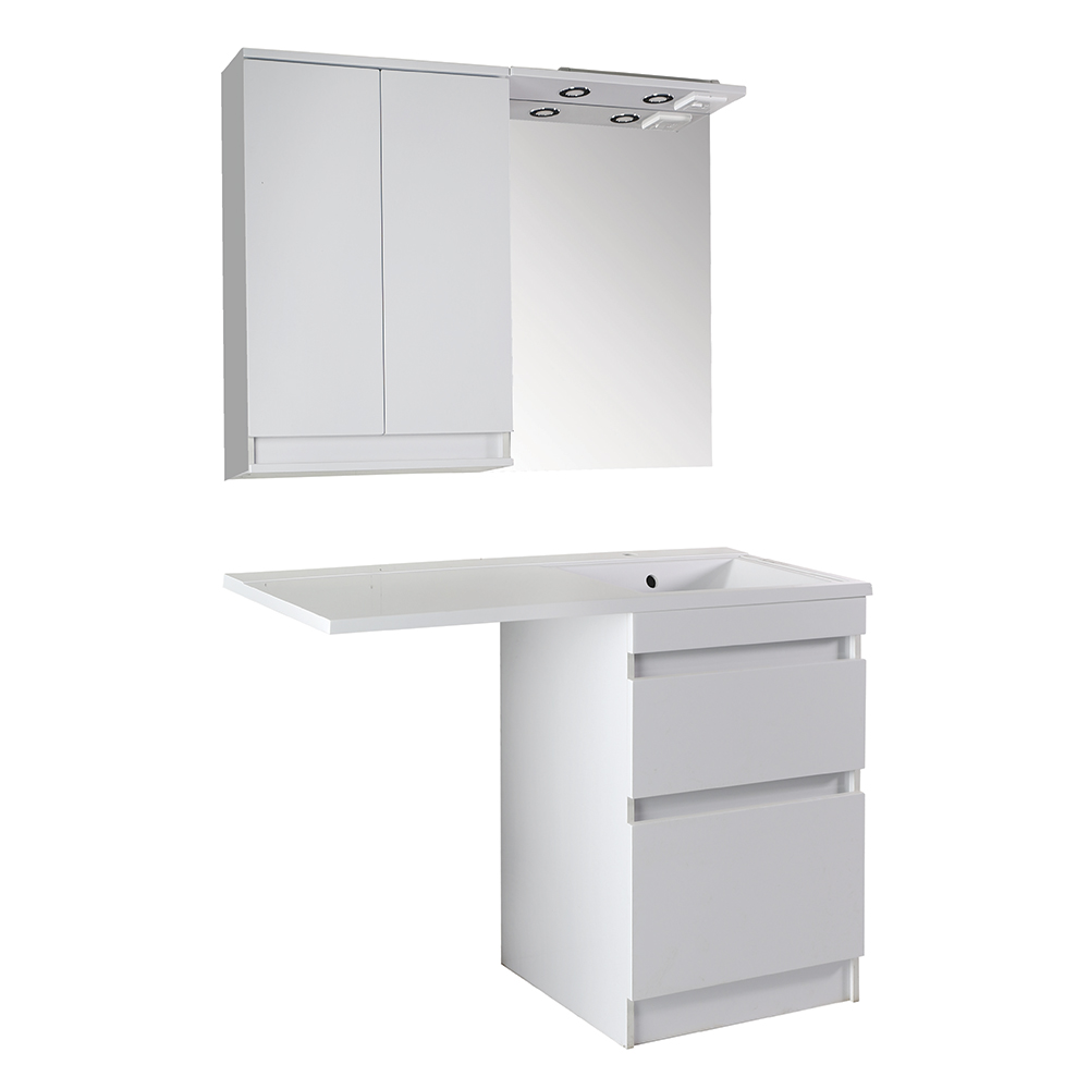 Тумба под раковину и стиральную машину АСБ-Мебель 60 см белая (10252)