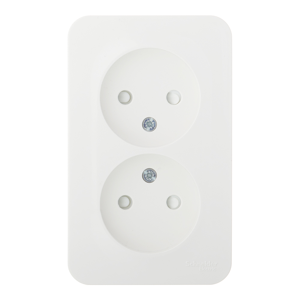Розетка Systeme Electric Blanca накладная молочная со шторками (BLNRA001212)