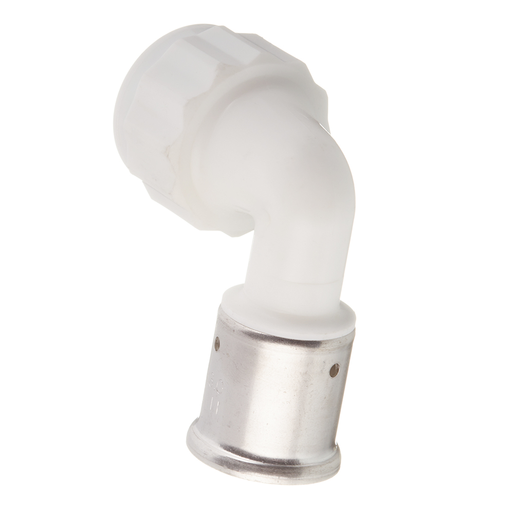 Угол Henco (6PKW-2605) 26(пресс) х 3/4 ВР(г) PVDF белый