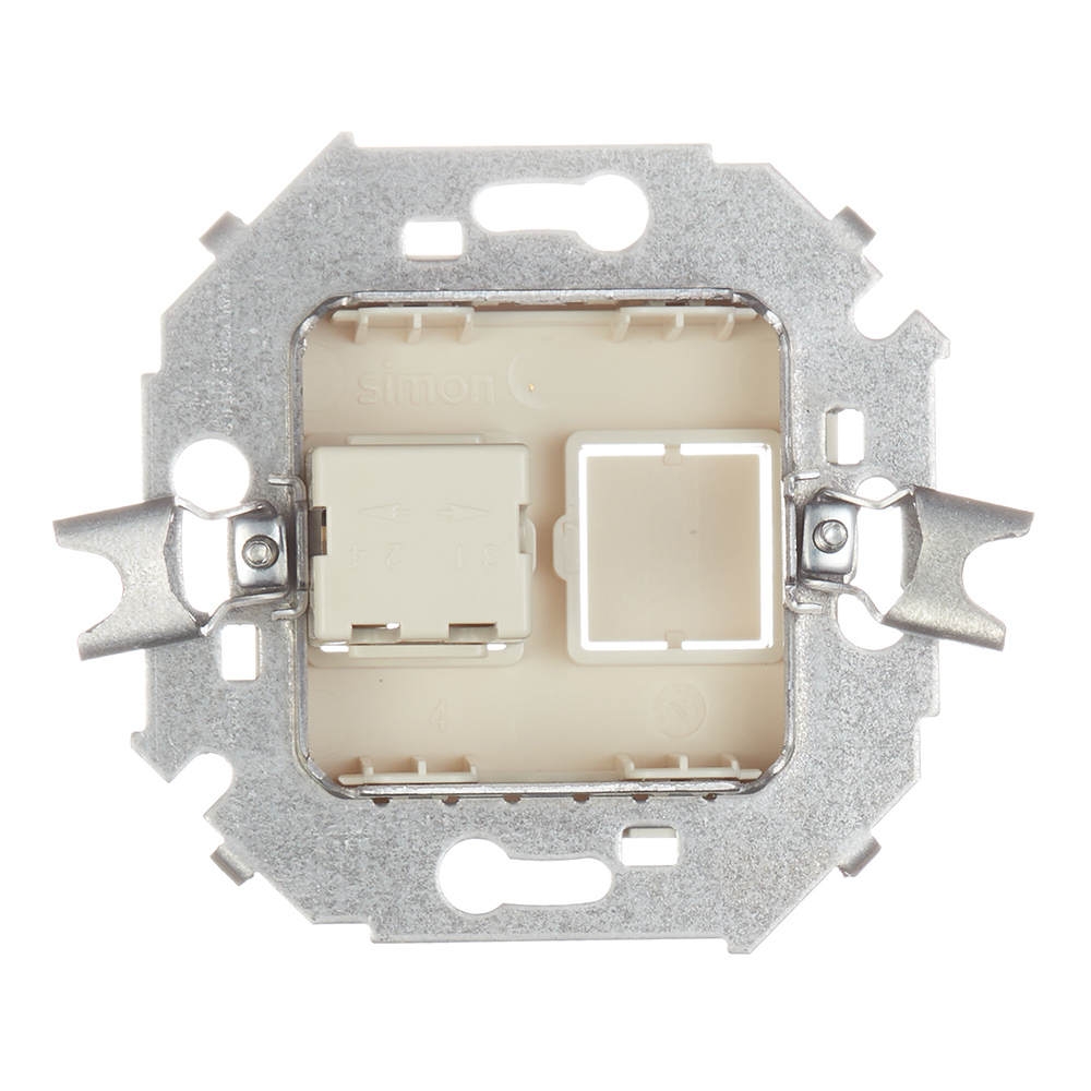 Розетка телефонная Simon 15 встраиваемая слоновая кость RJ11 (1591480-031)