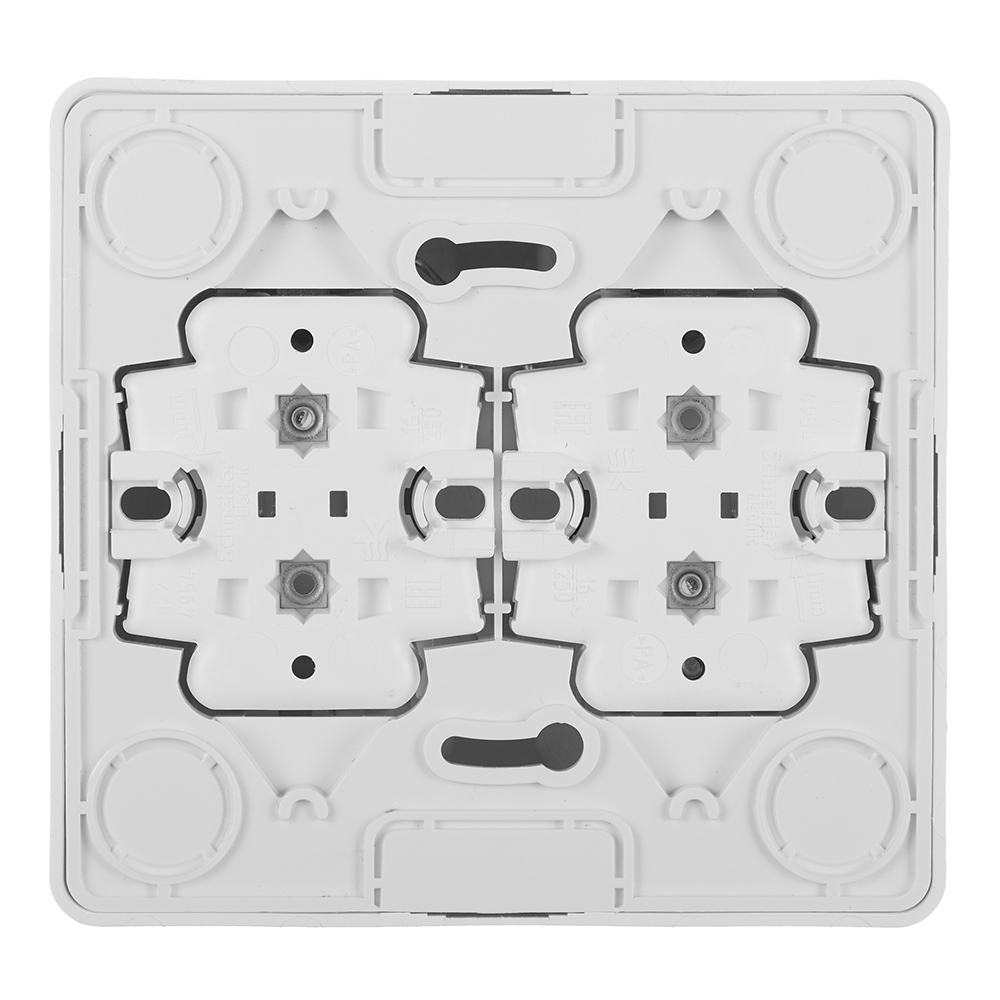 Розетка Systeme Electric Этюд накладная белая со шторками (PA16-208B)