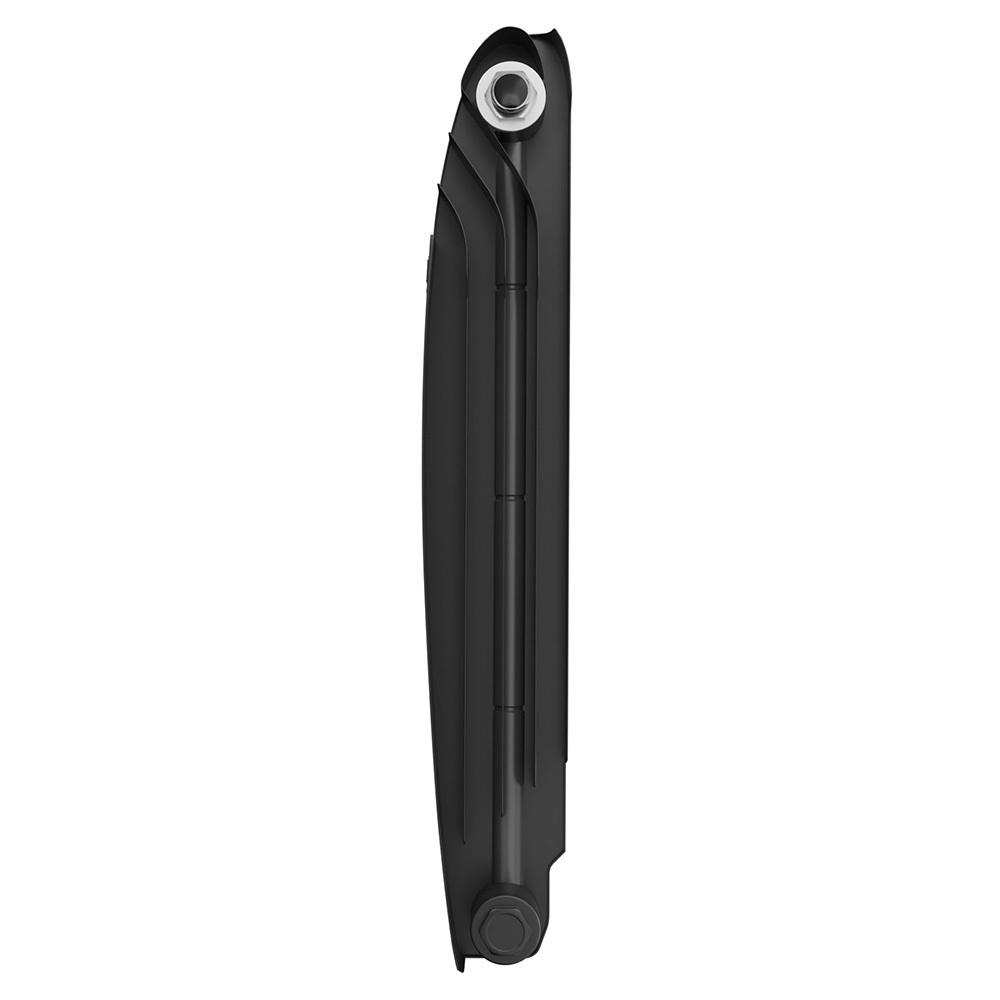 Радиатор биметаллический Royal Thermo BiLiner Noir Sable 500 мм 4 секции 1" боковое подключение черный