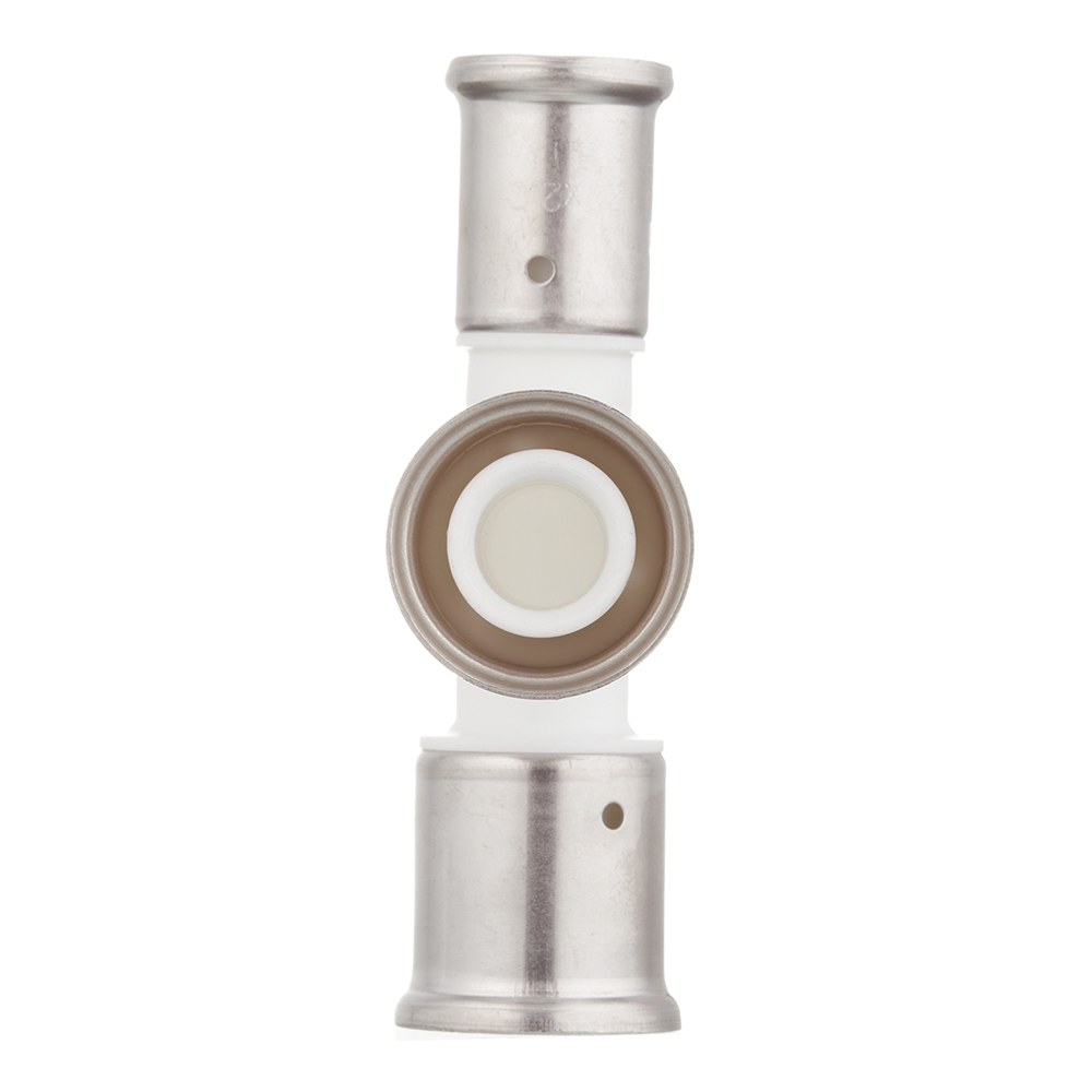 Тройник Henco (11PKW-262620) 26(пресс) х 26(пресс) х 20(пресс) PVDF белый
