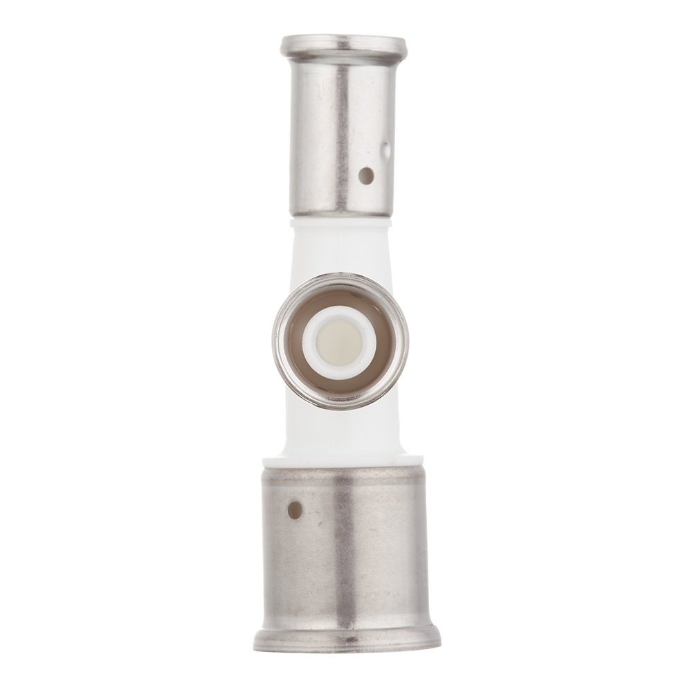 Тройник Henco (11PKW-261616) 26(пресс) х 16(пресс) х 16(пресс) PVDF белый