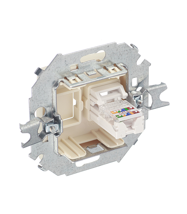 Розетка компьютерная Simon 15 встраиваемая слоновая кость RJ45 (1591598-031)