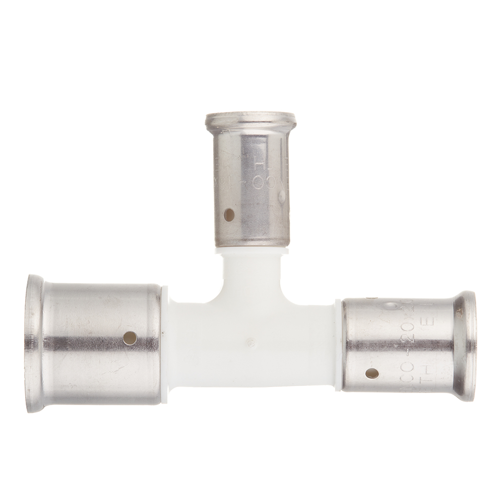 Тройник Henco (11PKW-261620) 26(пресс) х 16(пресс) х 20(пресс) PVDF белый