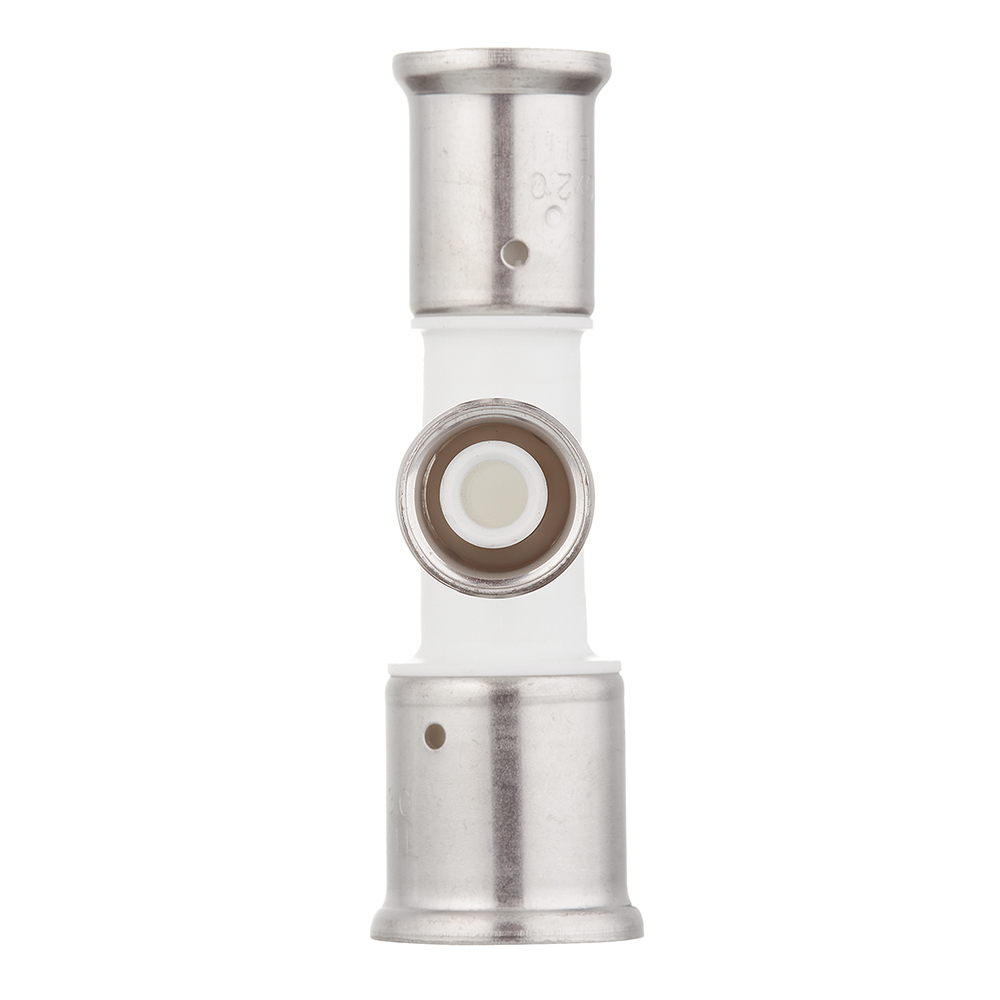 Тройник Henco (11PKW-261620) 26(пресс) х 16(пресс) х 20(пресс) PVDF белый